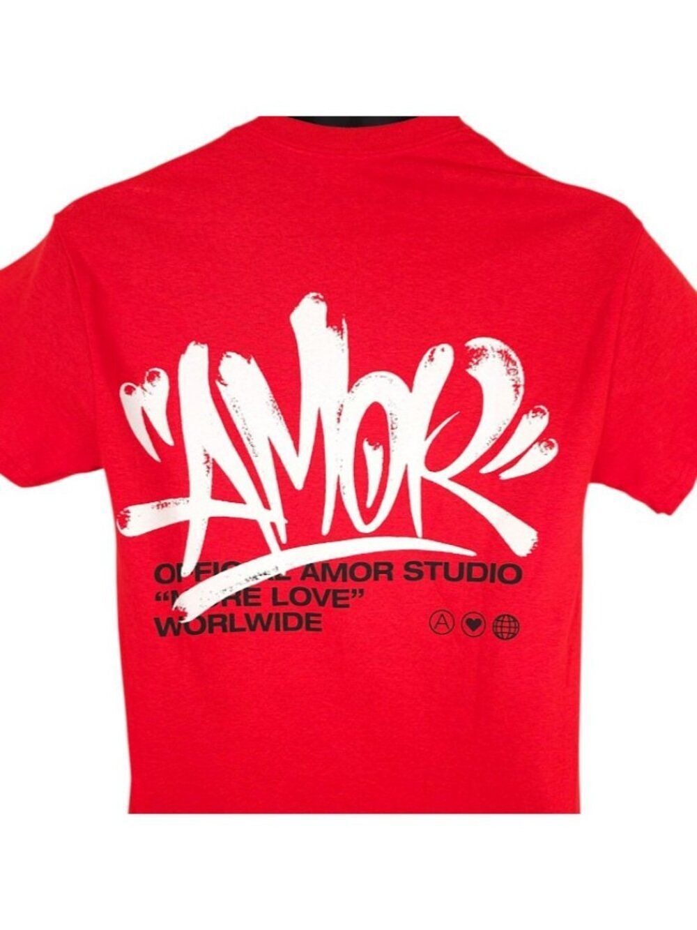 AmorβStudio T Shirt Mens Size Small Red More Love Worldwide Streetwear